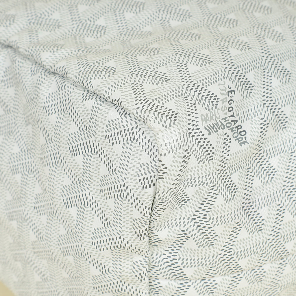 Goyard White Goyardine Saint Louis PM Bag