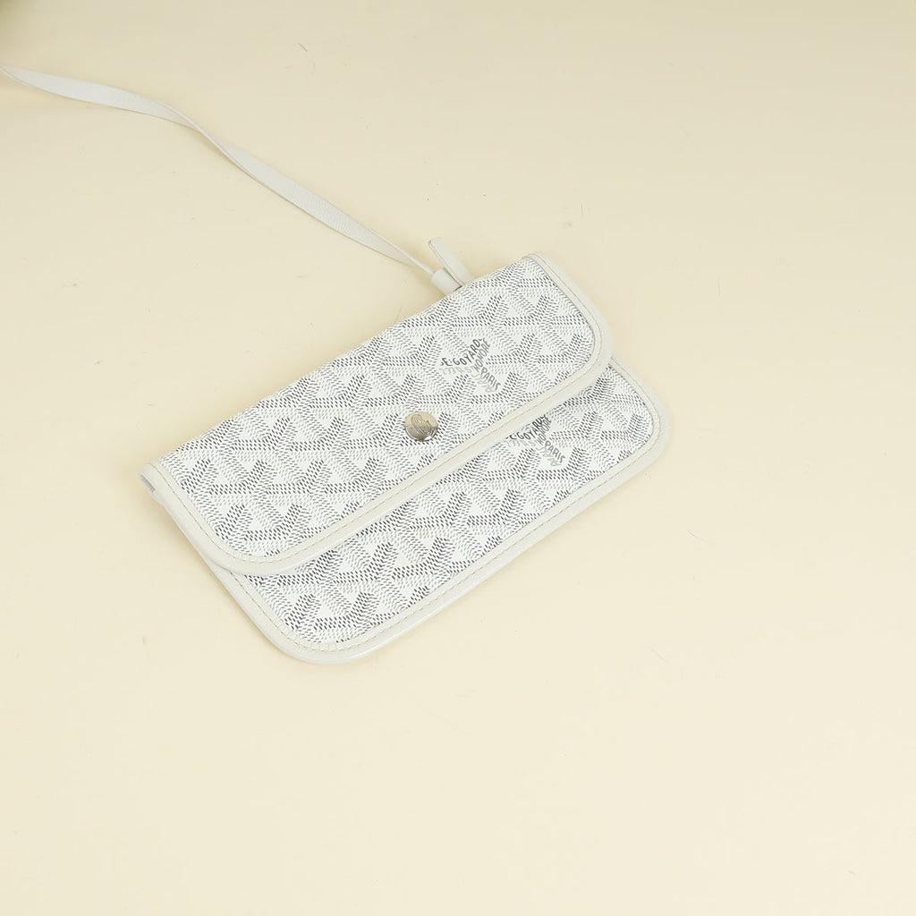Goyard White Goyardine Saint Louis PM Bag