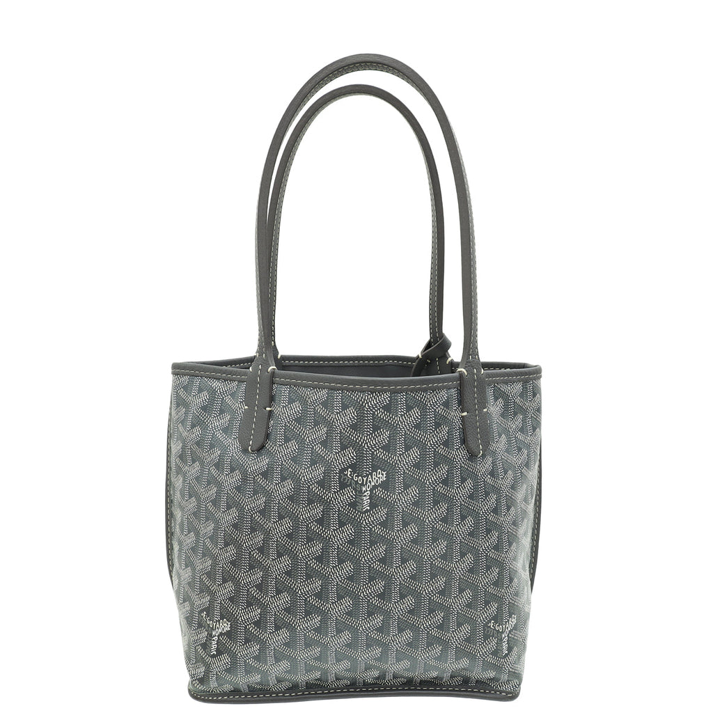 Goyard Grey Goyardine Mini Anjou Reversible Bag