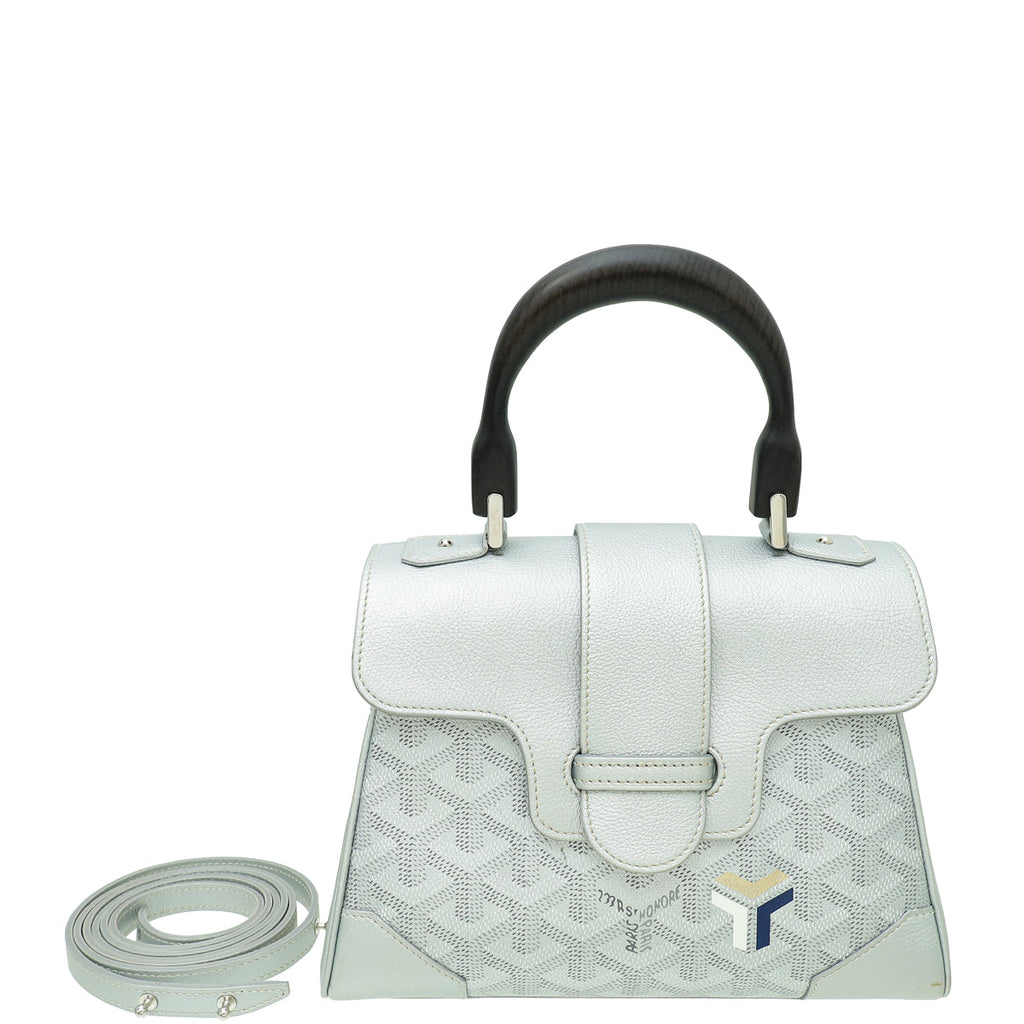 Goyard Silver Goyardine Saigon Souple Mini Bag