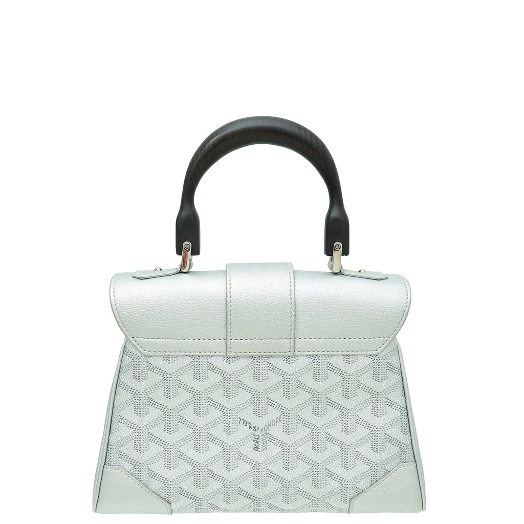 Goyard Silver Goyardine Saigon Souple Mini Bag