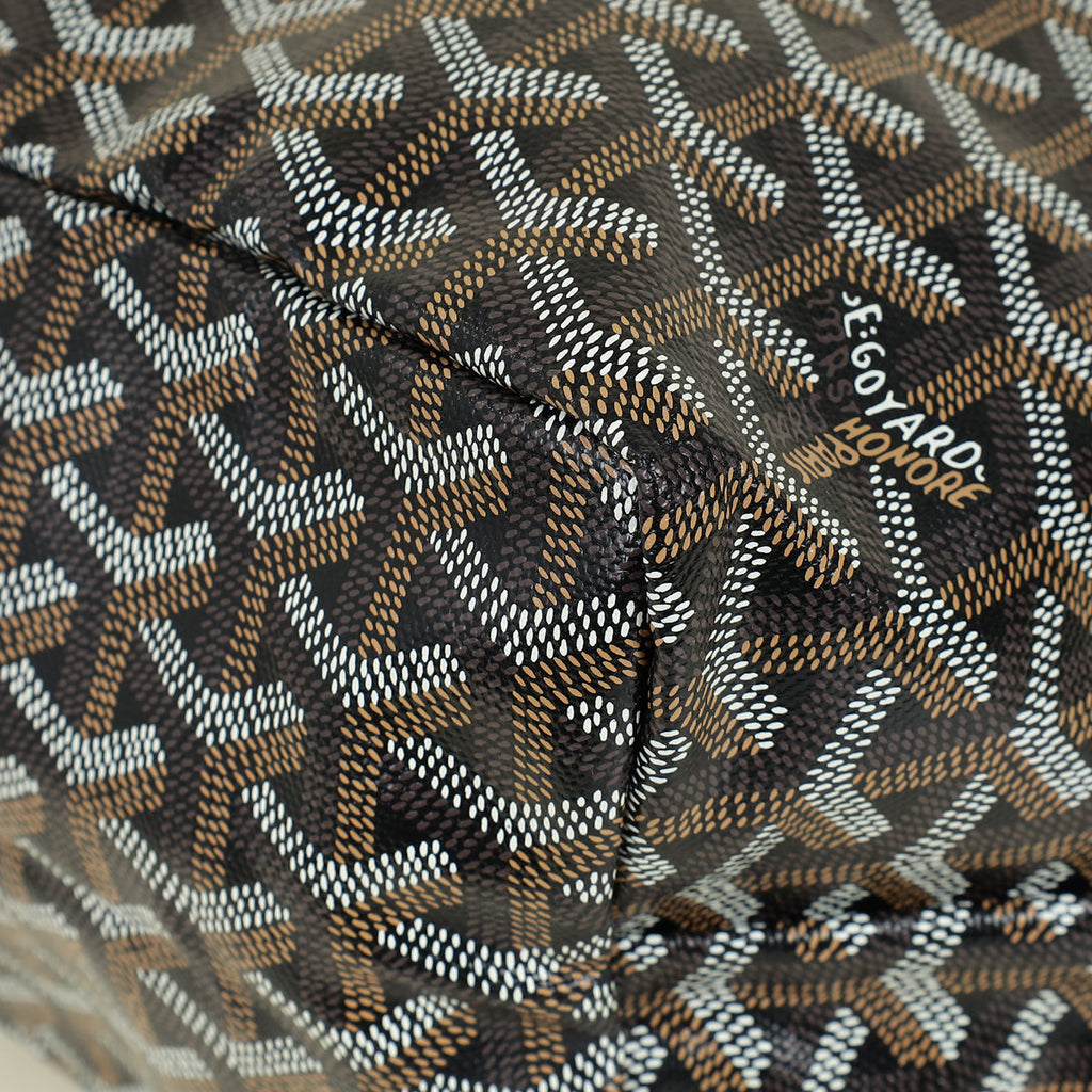 Goyard Black Saint Louis PM Bag W/ Croc Universel Fastening