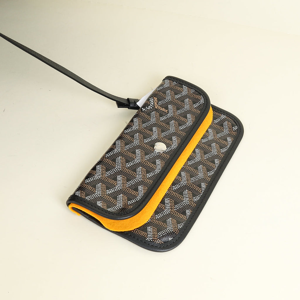 Goyard Black Saint Louis PM Bag W/ Croc Universel Fastening