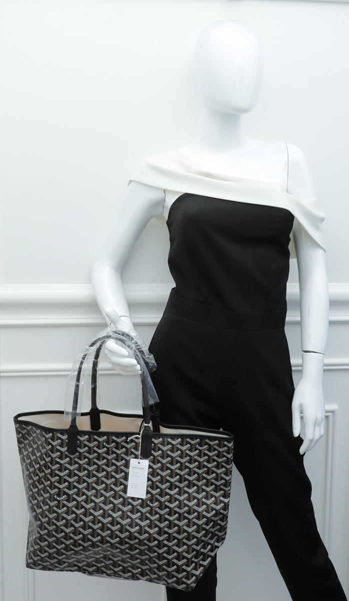 Goyard Black Goyardine Saint Louis PM Bag