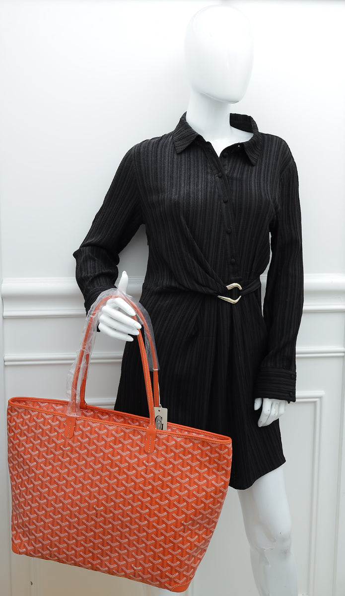 Goyard Orange Goyardine Artois MM Bag