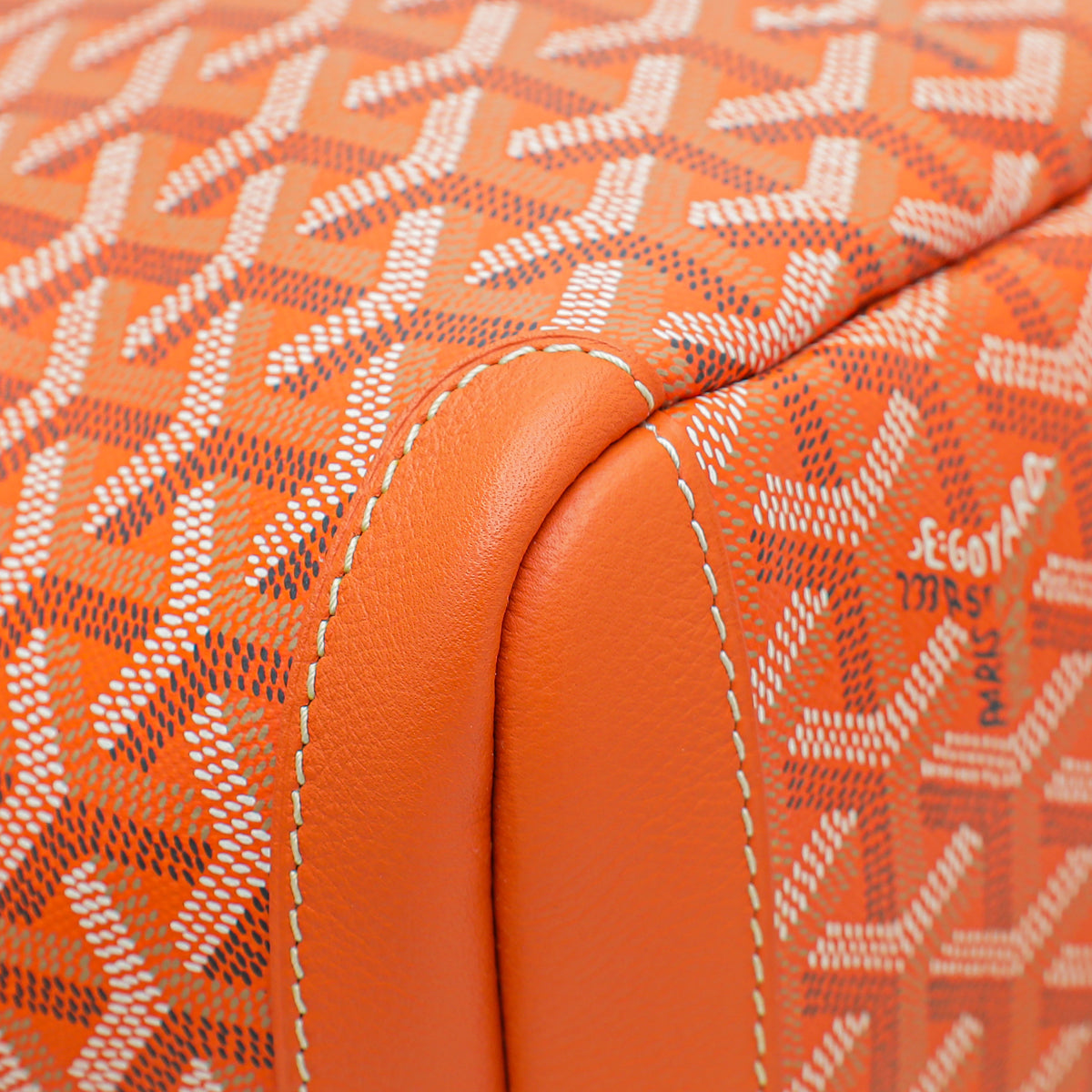 Goyard Orange Goyardine Artois MM Bag