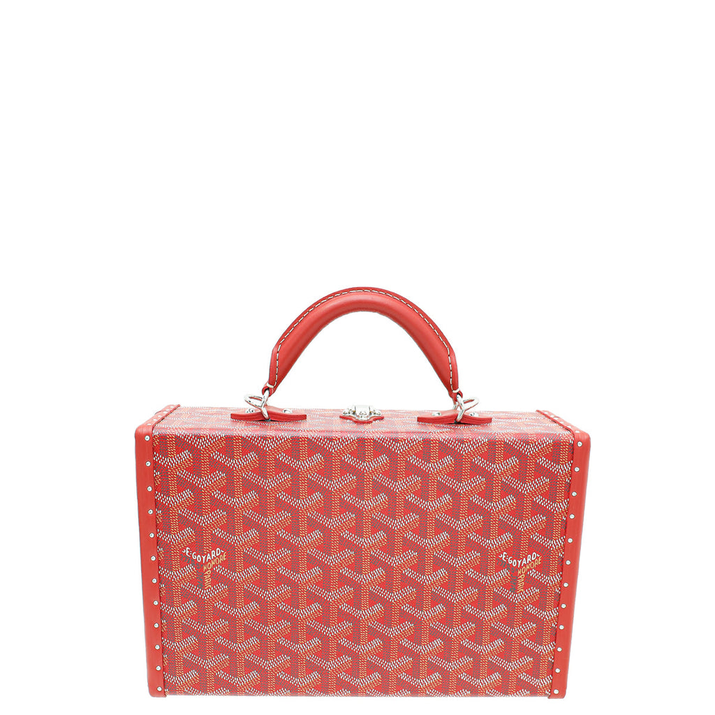 Goyard Red Goyardine Grand Hotel Trunk PM Bag