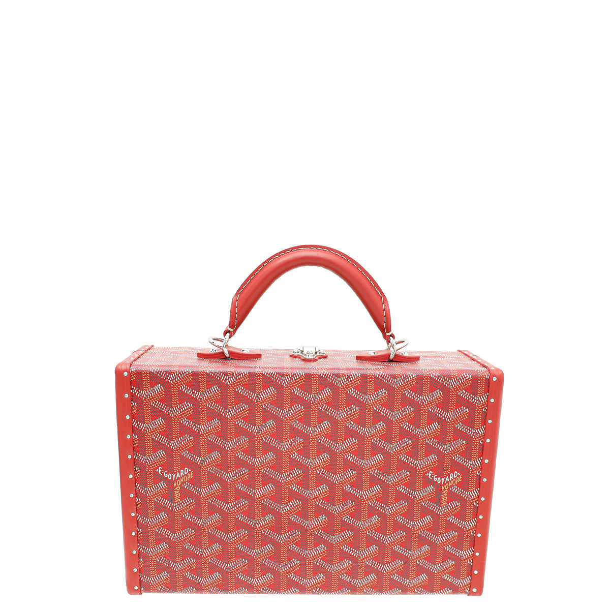 Goyard Red Goyardine Grand Hotel Trunk PM Bag