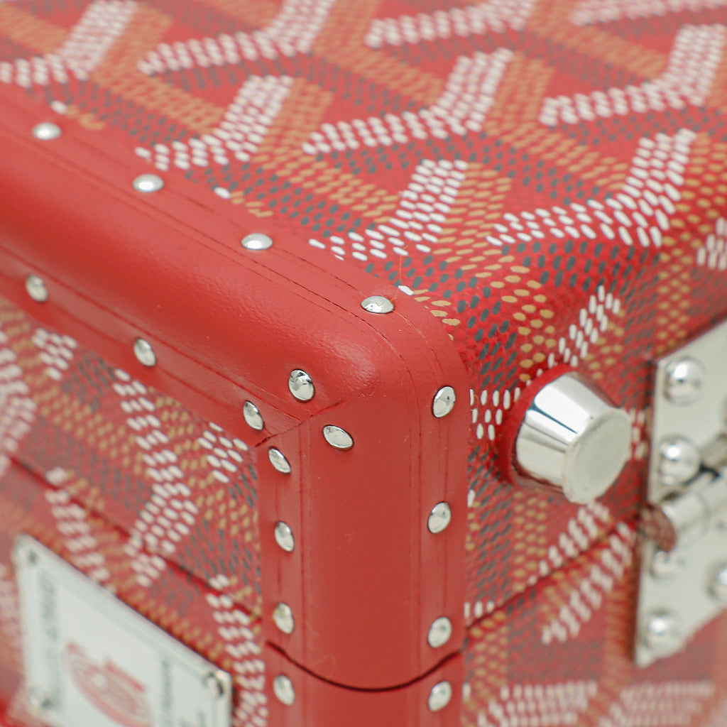 Goyard Red Goyardine Grand Hotel Trunk PM Bag