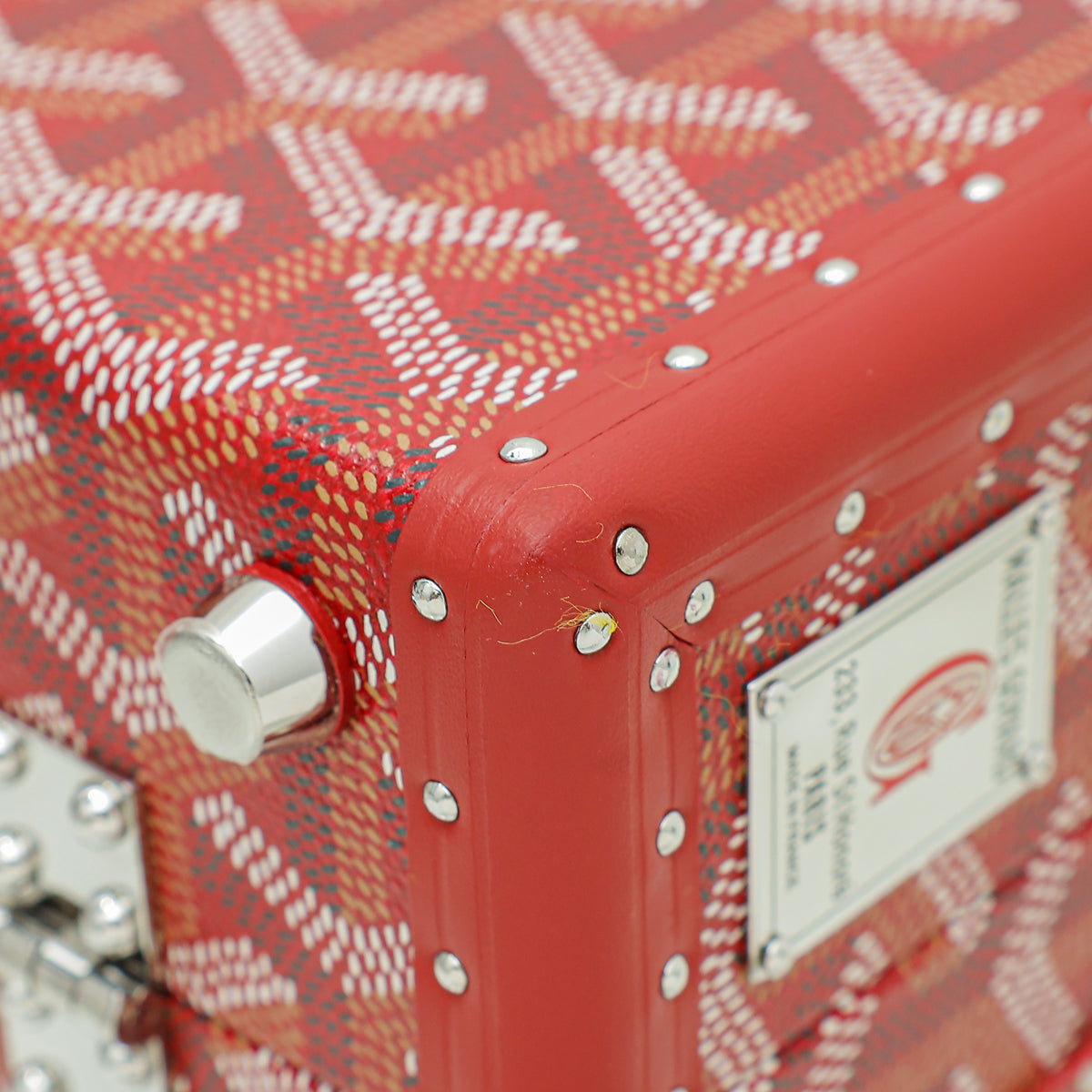 Goyard Red Goyardine Grand Hotel Trunk PM Bag