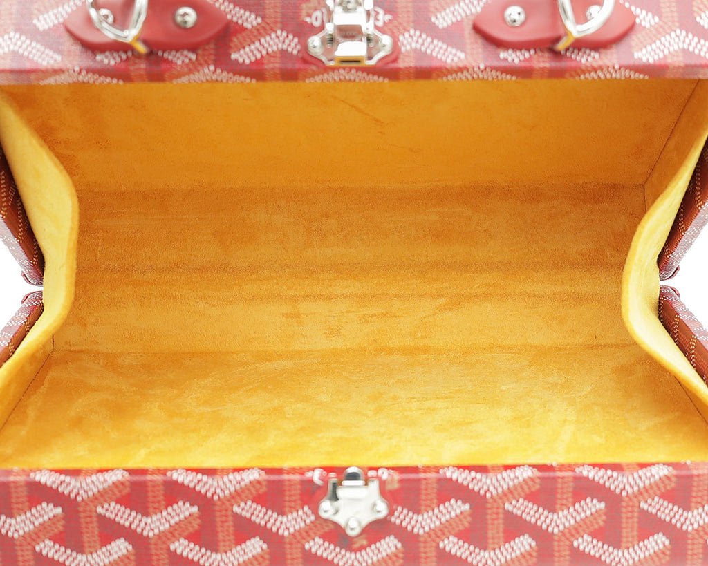 Goyard Red Goyardine Grand Hotel Trunk PM Bag