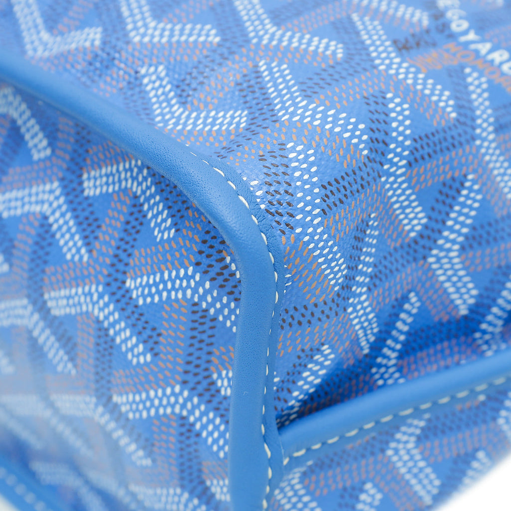 Goyard Blue Goyardine Reversible Anjou Mini Bag