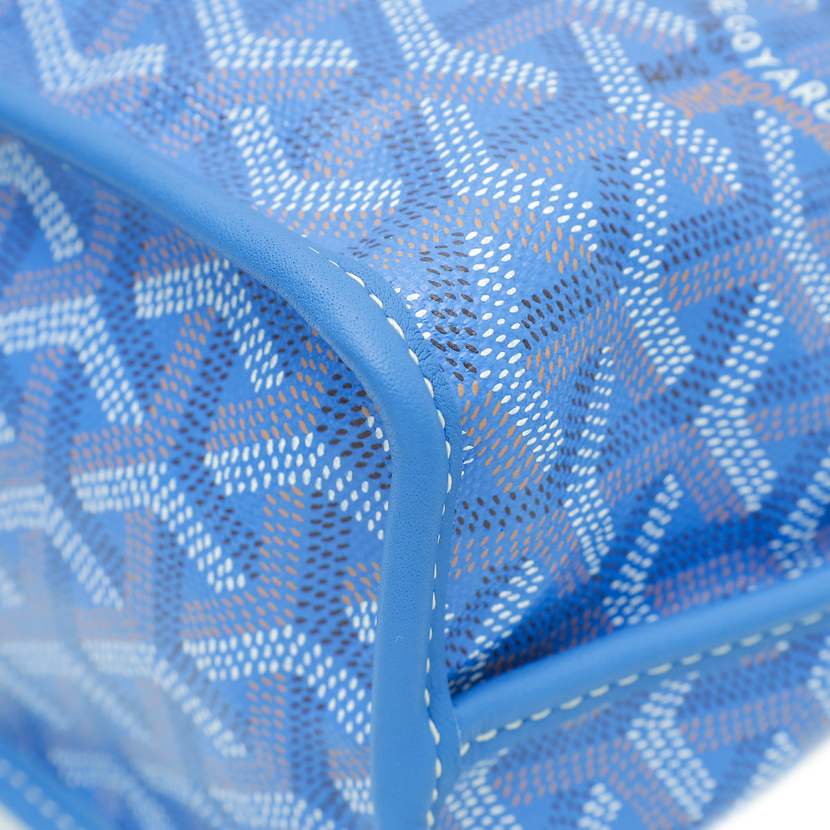 Goyard Blue Goyardine Reversible Anjou Mini Bag