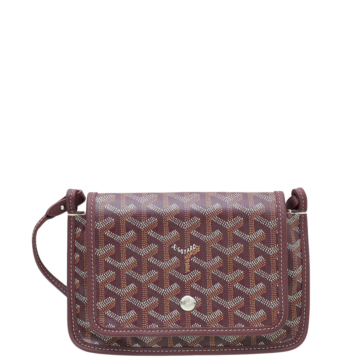 Goyard Burgundy Goyardine Plumet Wallet Clutch Bag