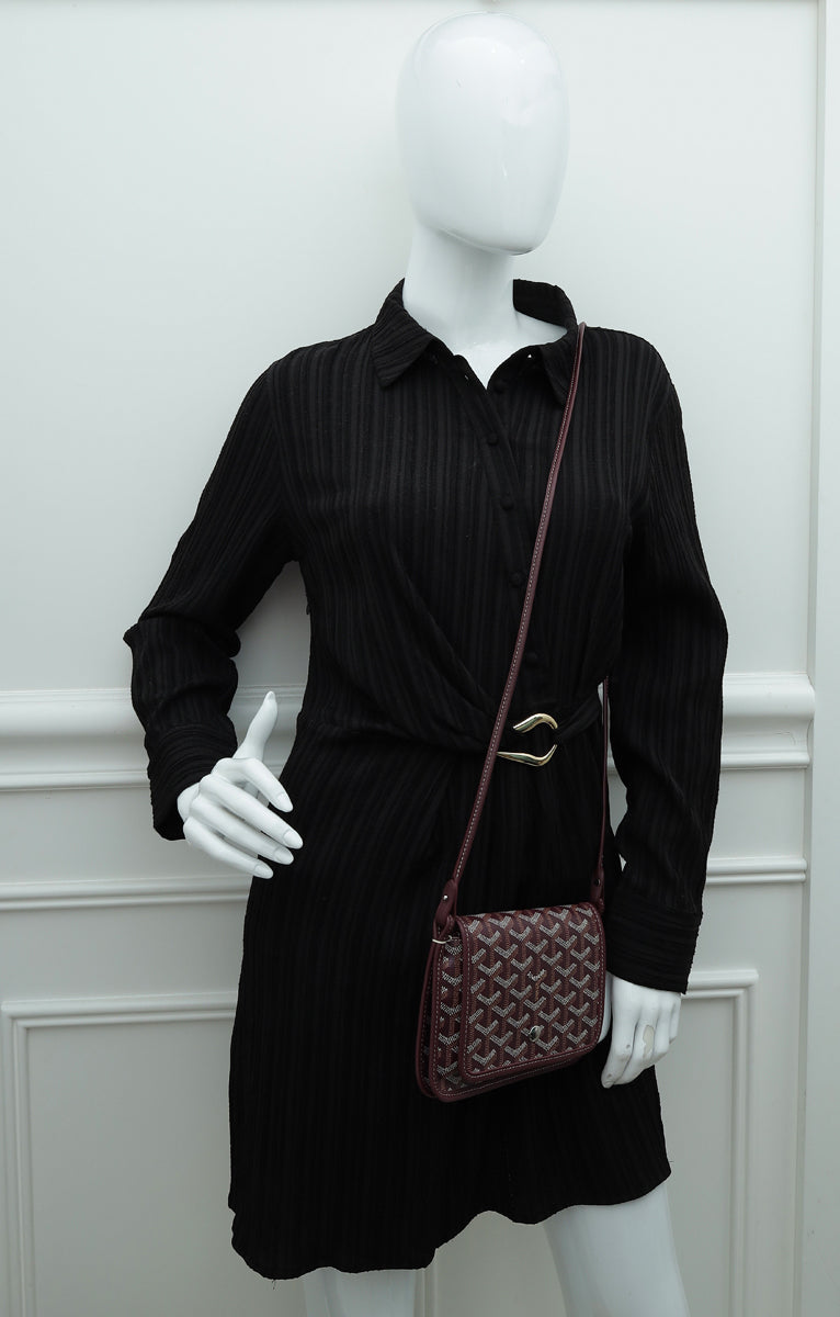 Goyard Burgundy Goyardine Plumet Wallet Clutch Bag