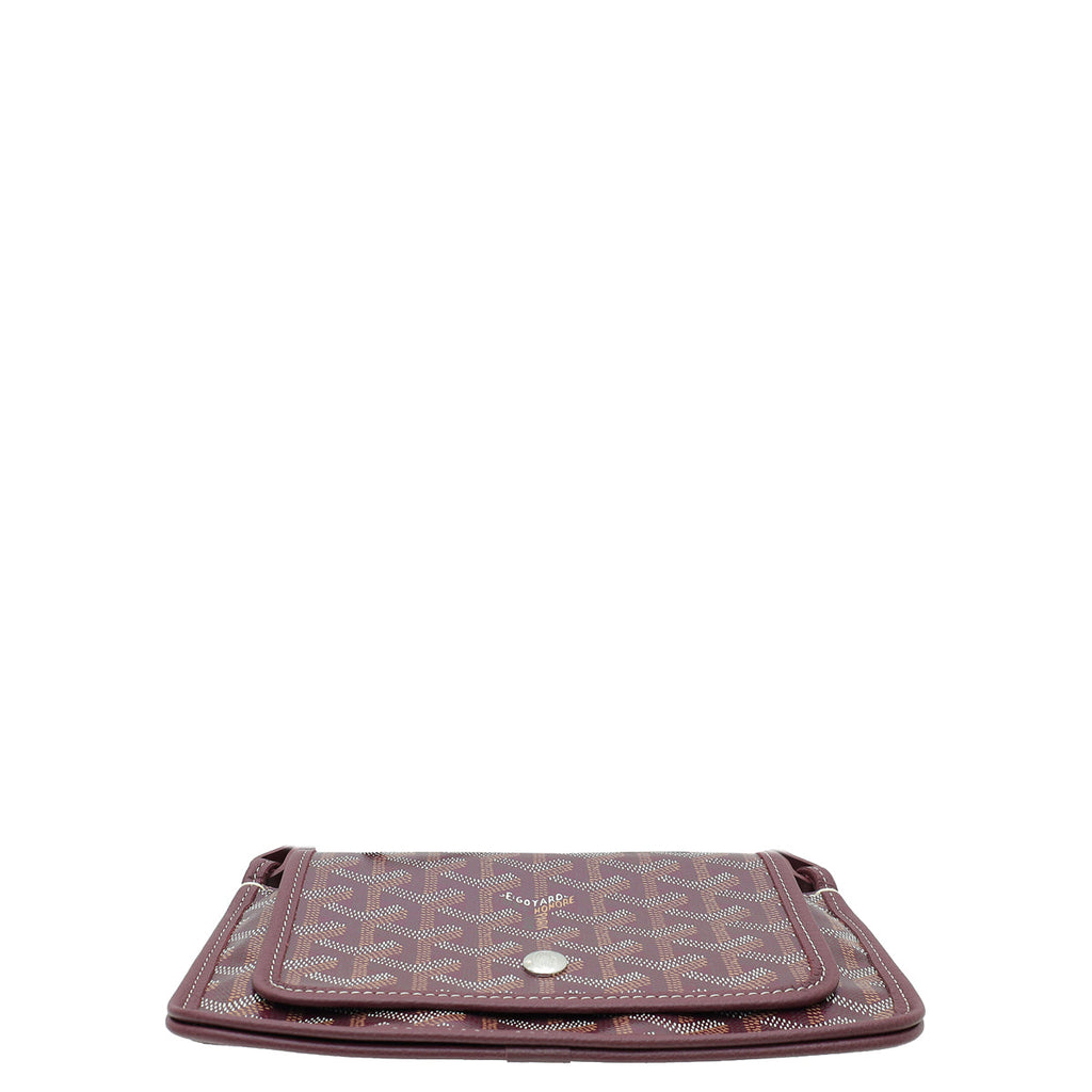 Goyard Burgundy Goyardine Plumet Wallet Clutch Bag