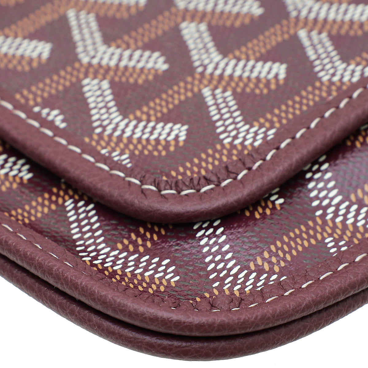 Goyard Burgundy Goyardine Plumet Wallet Clutch Bag