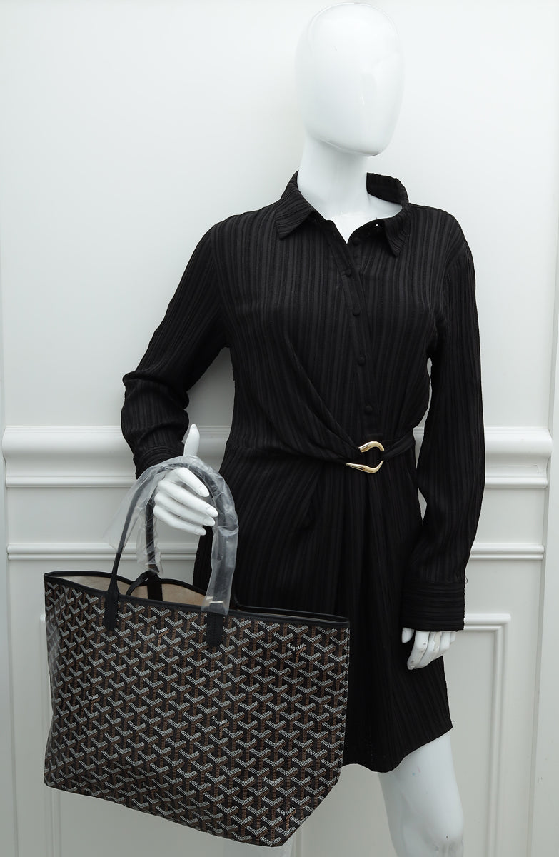 Goyard Black Goyardine Saint Louis PM Bag