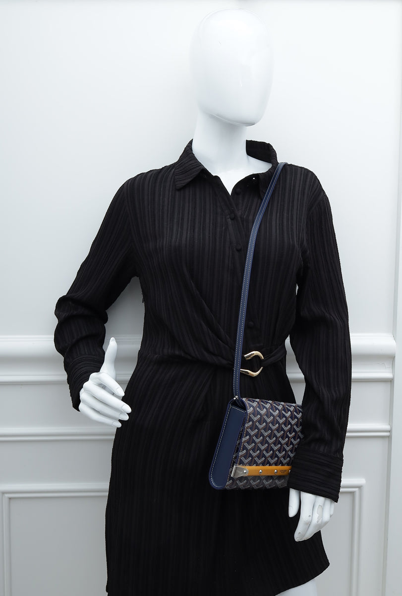 Goyard Blue Goyardine Monte Carlo 2 PM Pochette
