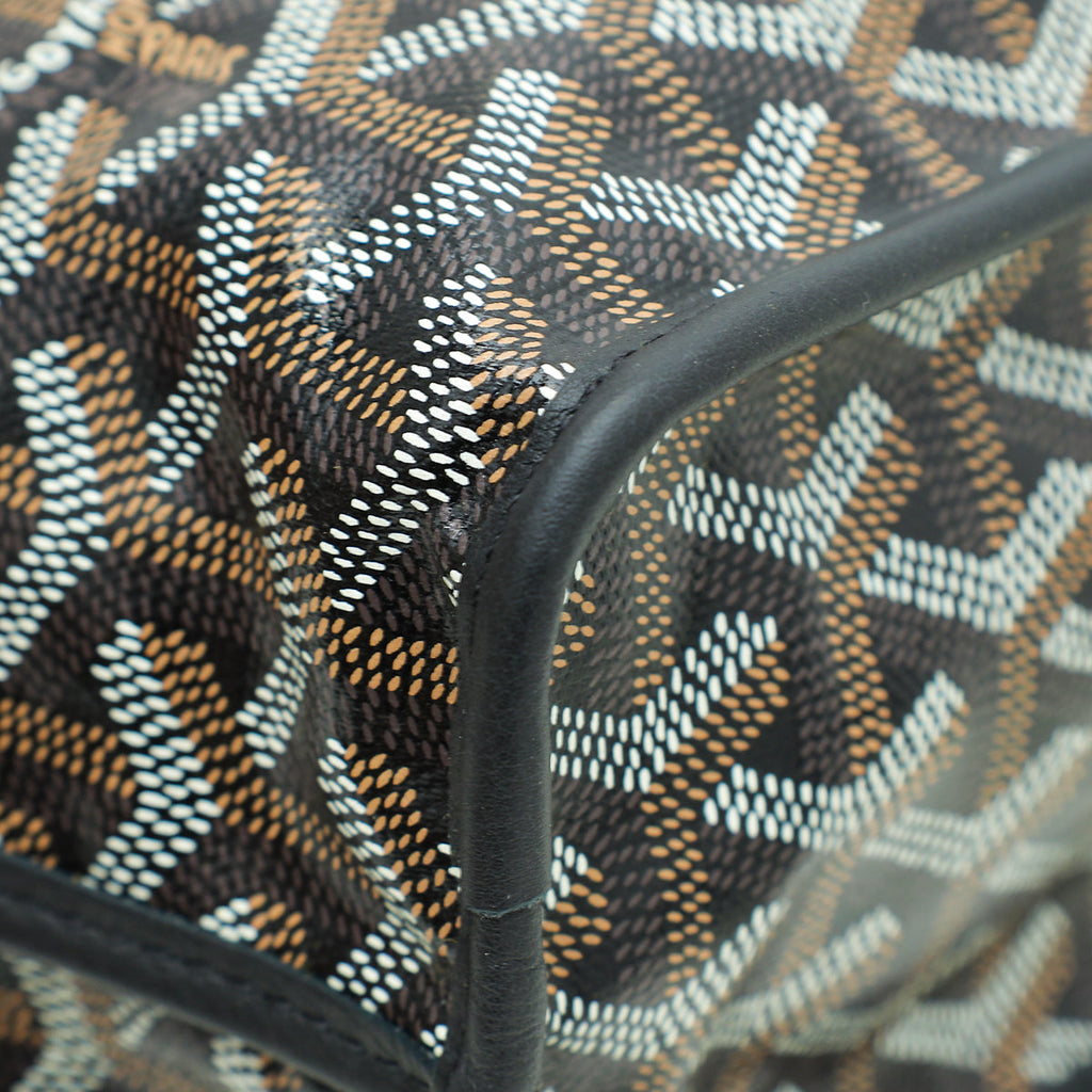 Goyard Black Goyardine Reversible Anjou Mini Bag
