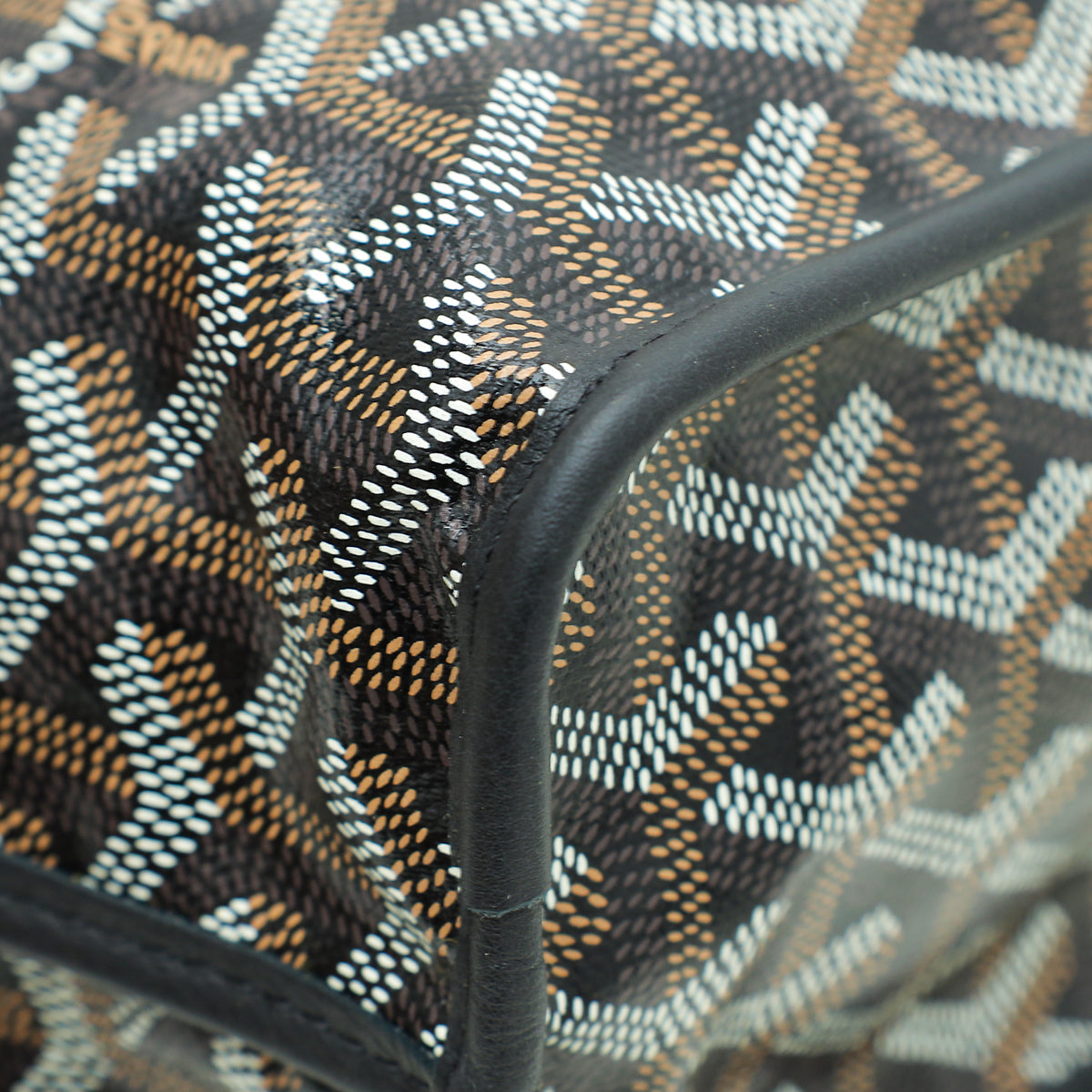 Goyard Black Goyardine Reversible Anjou Mini Bag
