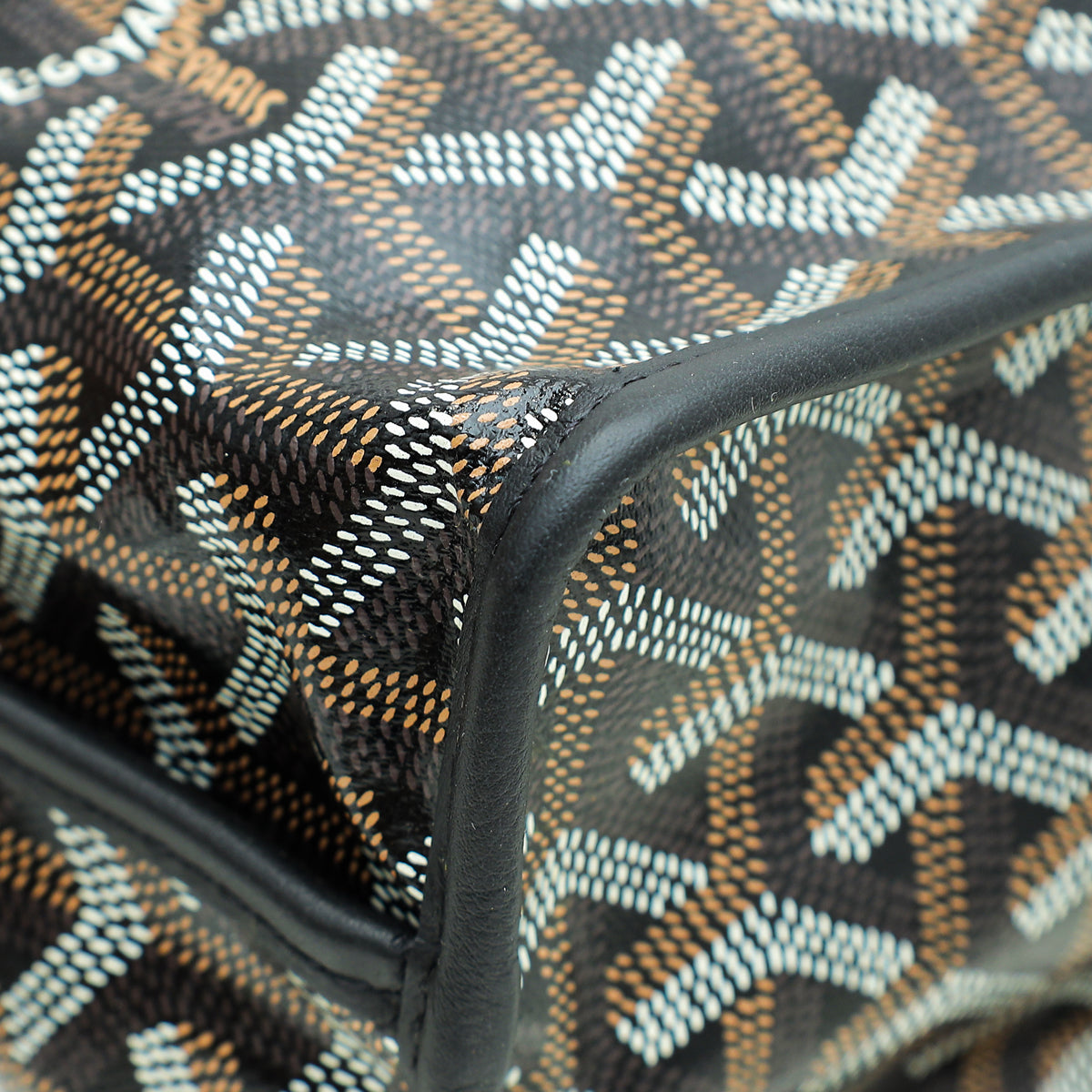Goyard Black Goyardine Reversible Anjou Mini Bag