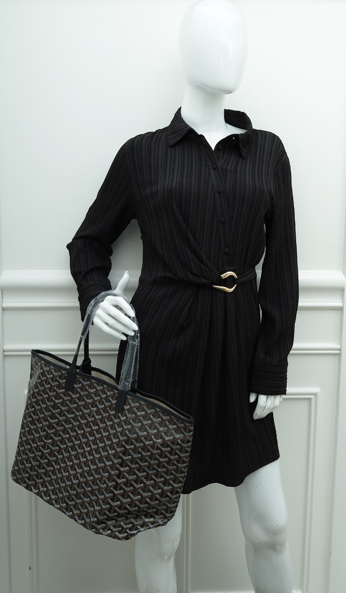 Goyard Black Goyardine Saint Louis PM Bag