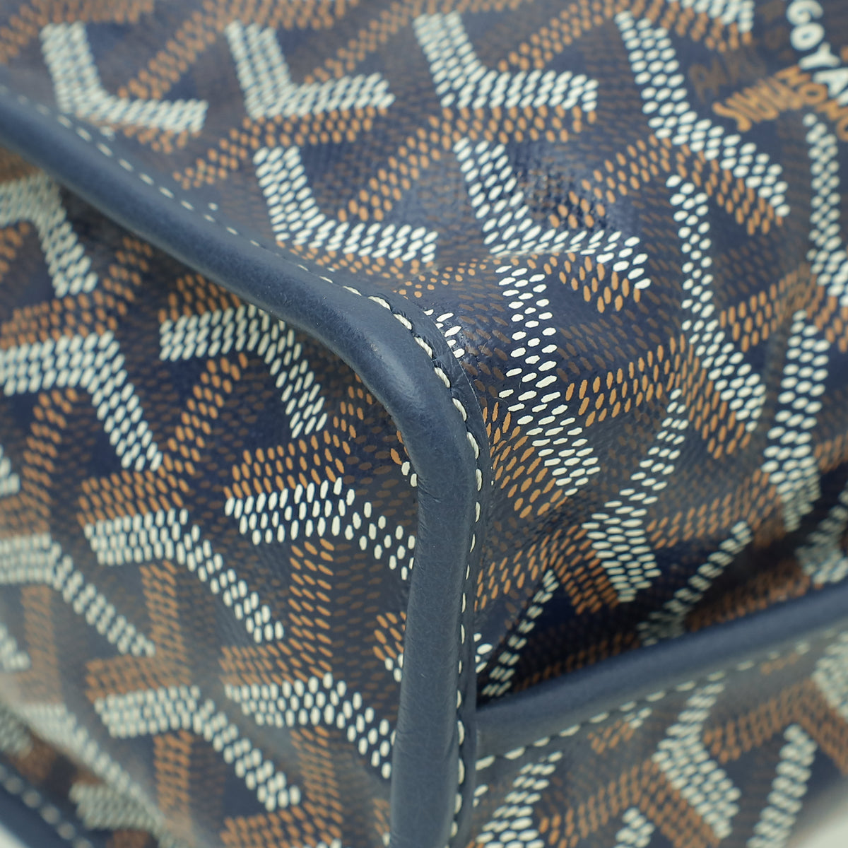 Goyard Blue Reversible Mini Anjou Bag