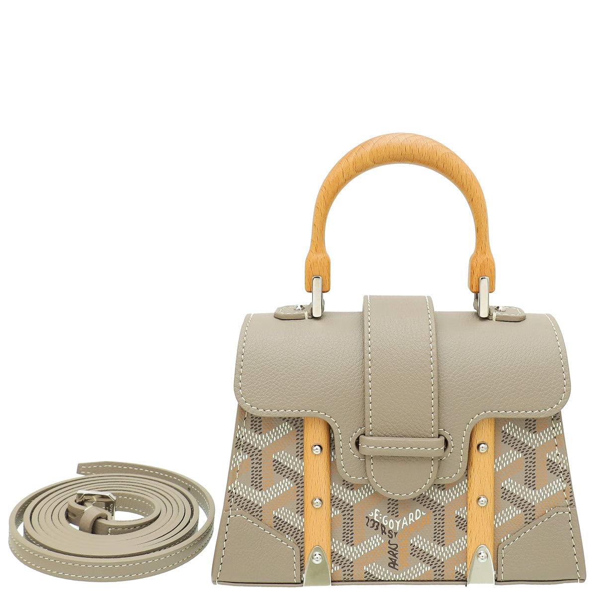 Goyard Light Gray Structure Nano Saigon Bag
