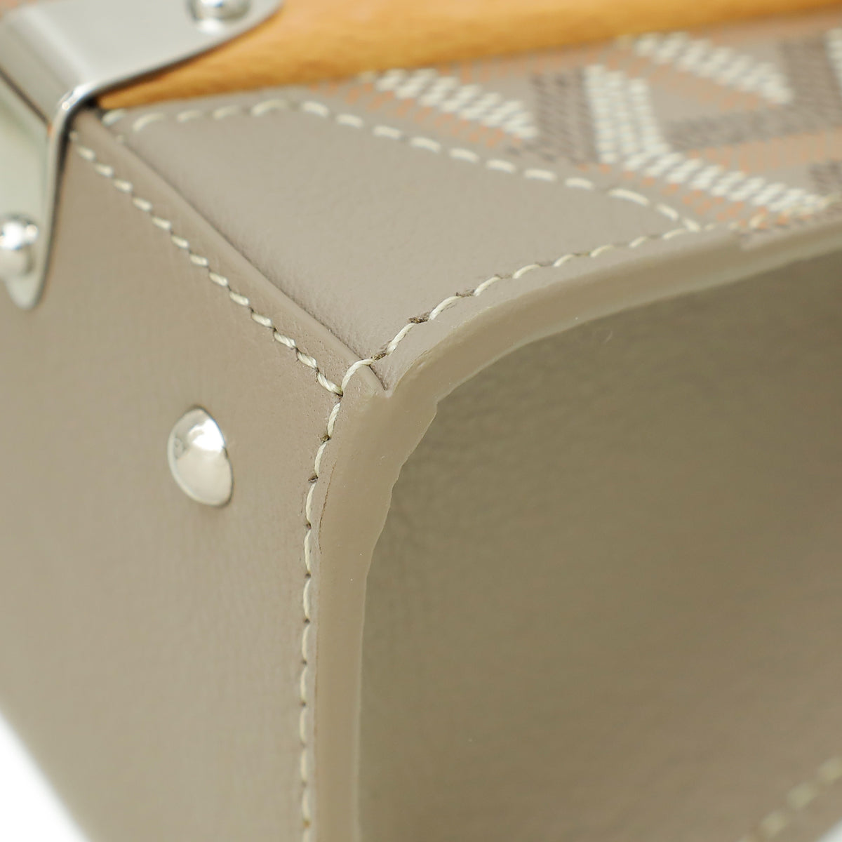 Goyard Light Gray Structure Nano Saigon Bag