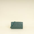 Goyard Green Goyardine Continental Wallet W/ Strap