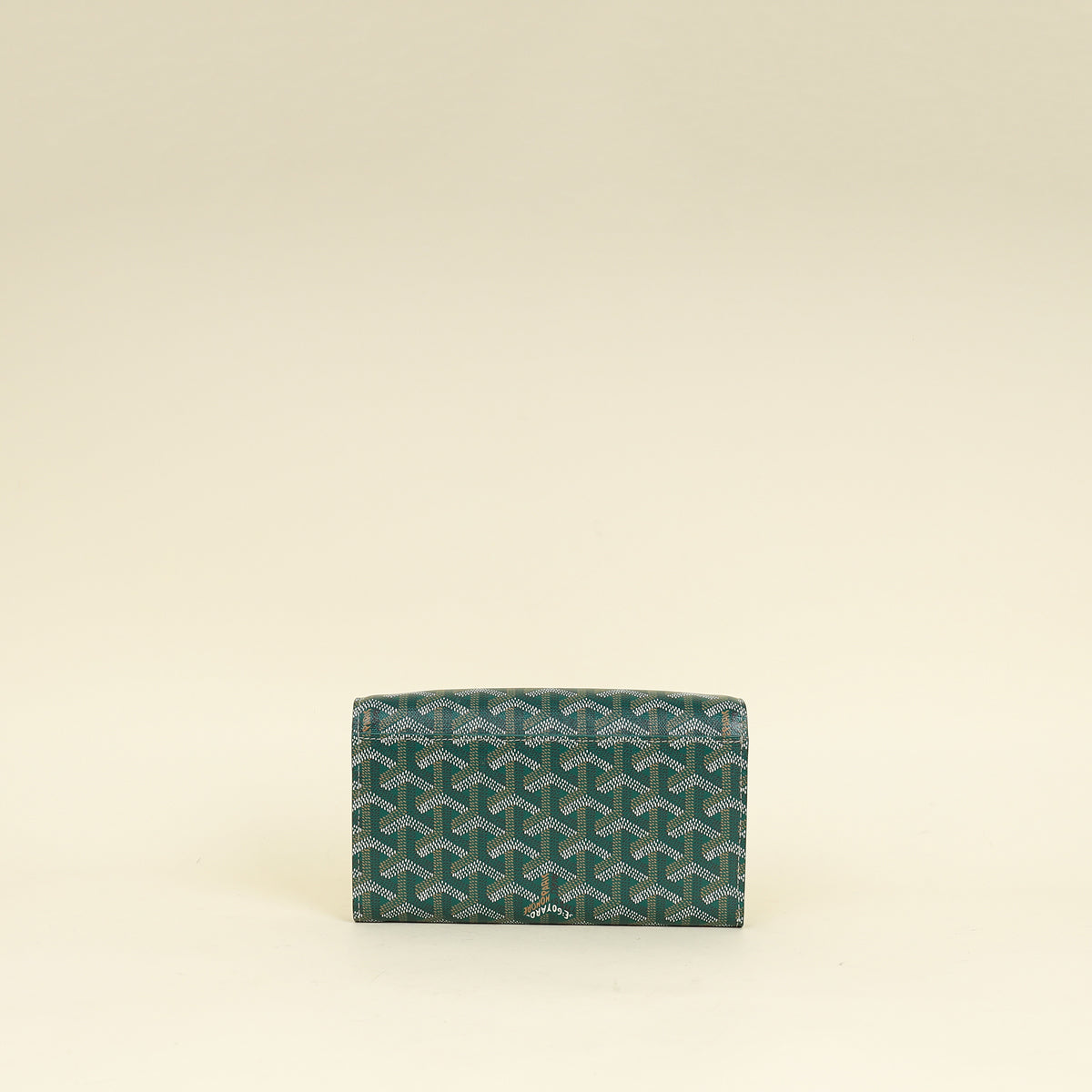 Goyard Green Goyardine Continental Wallet W/ Strap