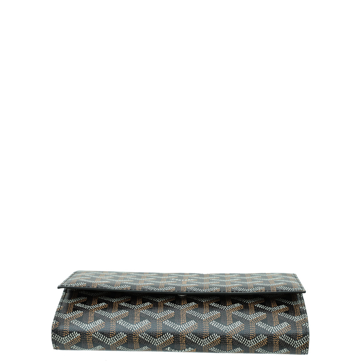 Goyard Black Varenne Continental Wallet w/Strap