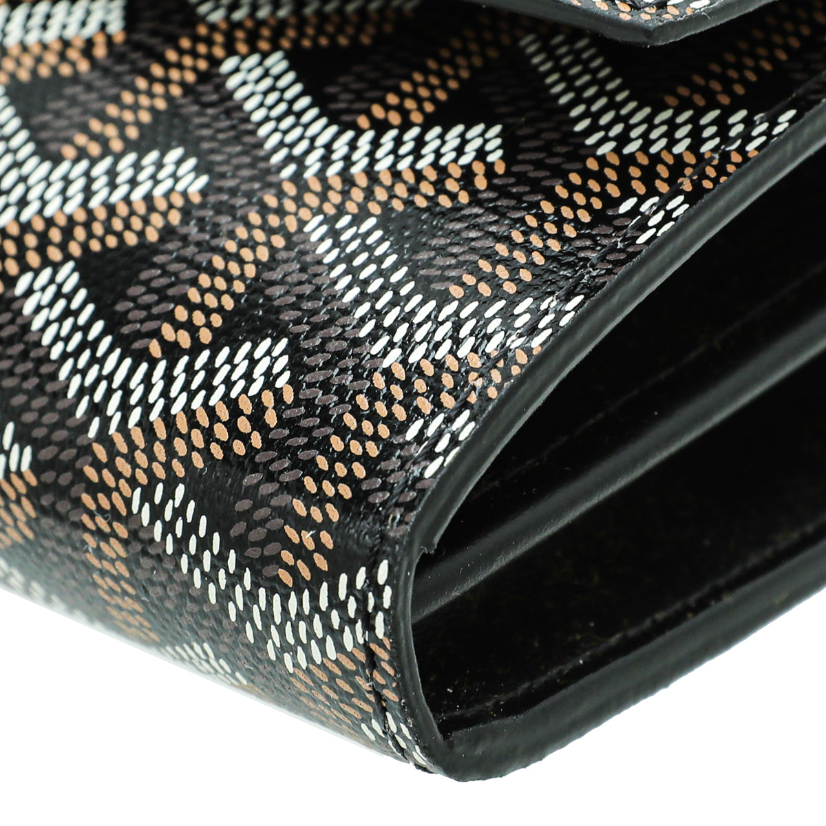 Goyard Black Varenne Continental Wallet w/Strap
