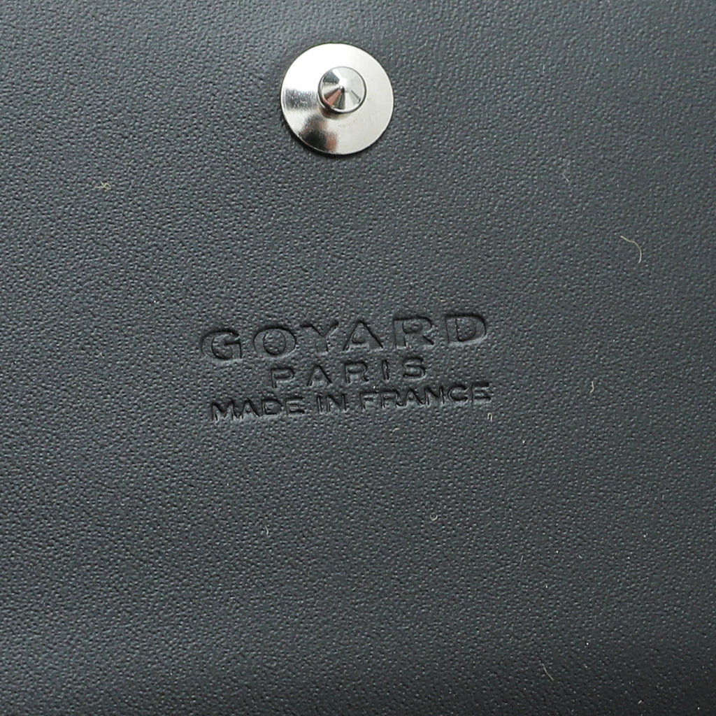 Goyard Black Varenne Continental Wallet w/Strap
