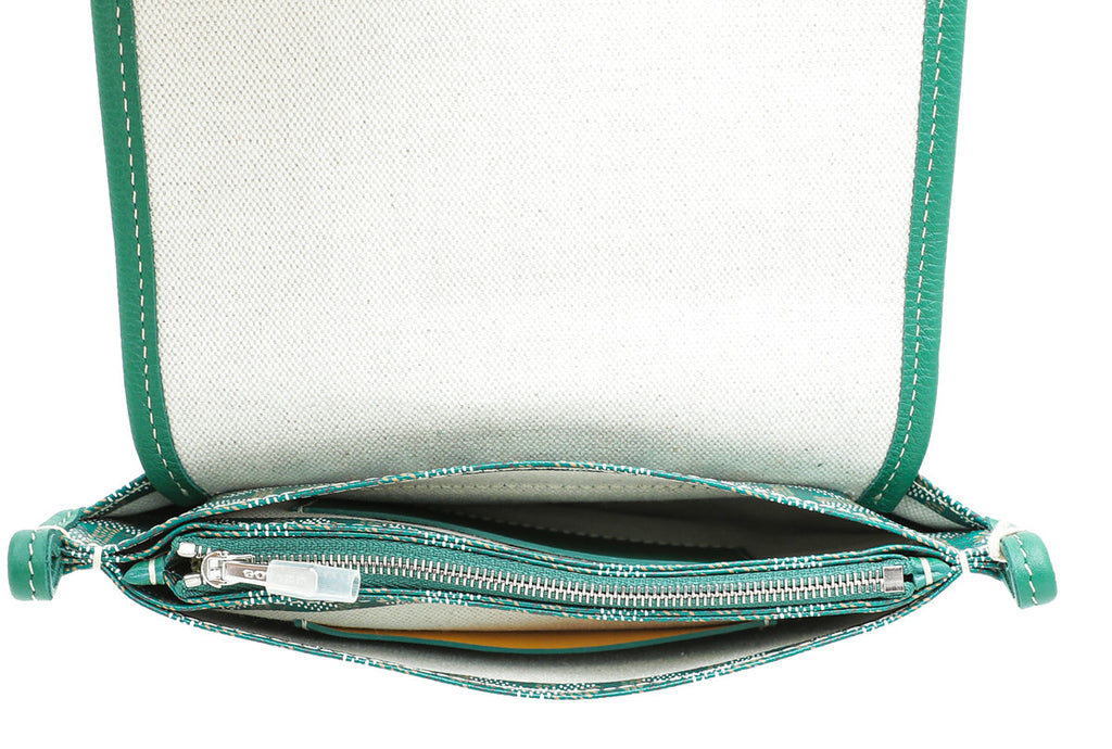 Goyard Green Plumet Wallet Clutch Bag