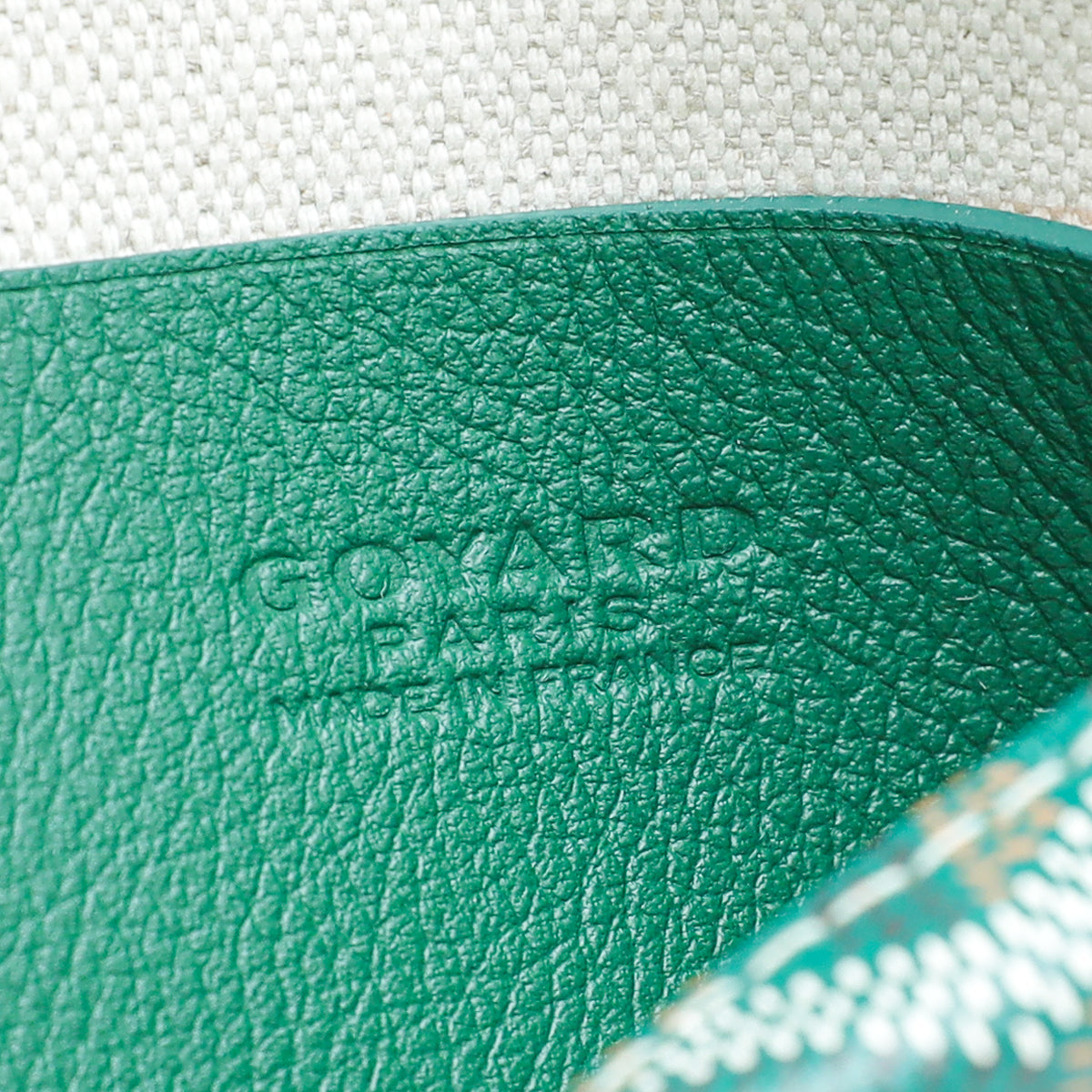Goyard Green Plumet Wallet Clutch Bag