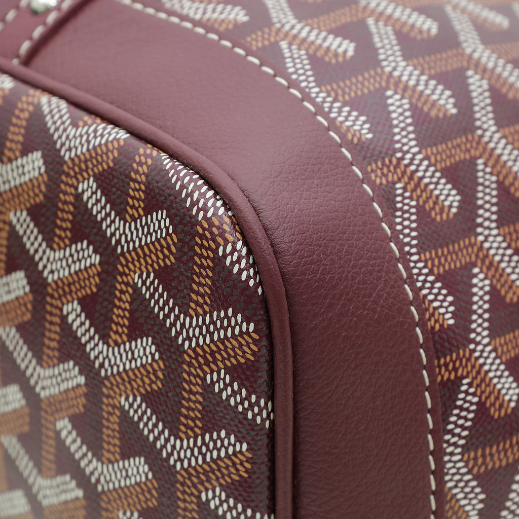 Goyard Burgundy Goyardine Petit Flot Bucket Bag