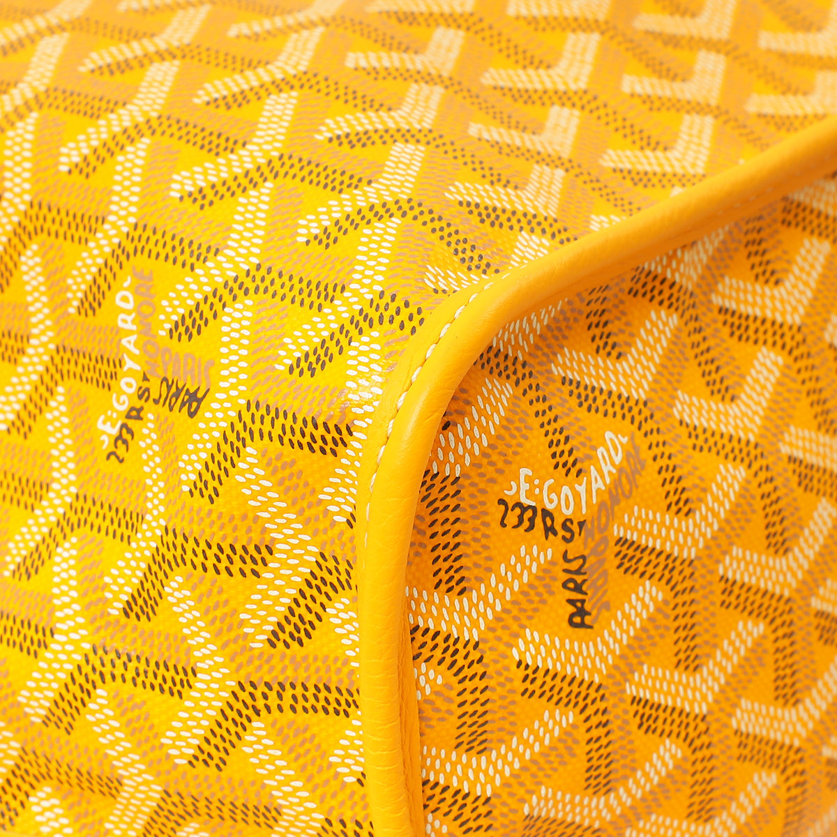 Goyard Yellow Goyardine Anjou Reversible PM Bag