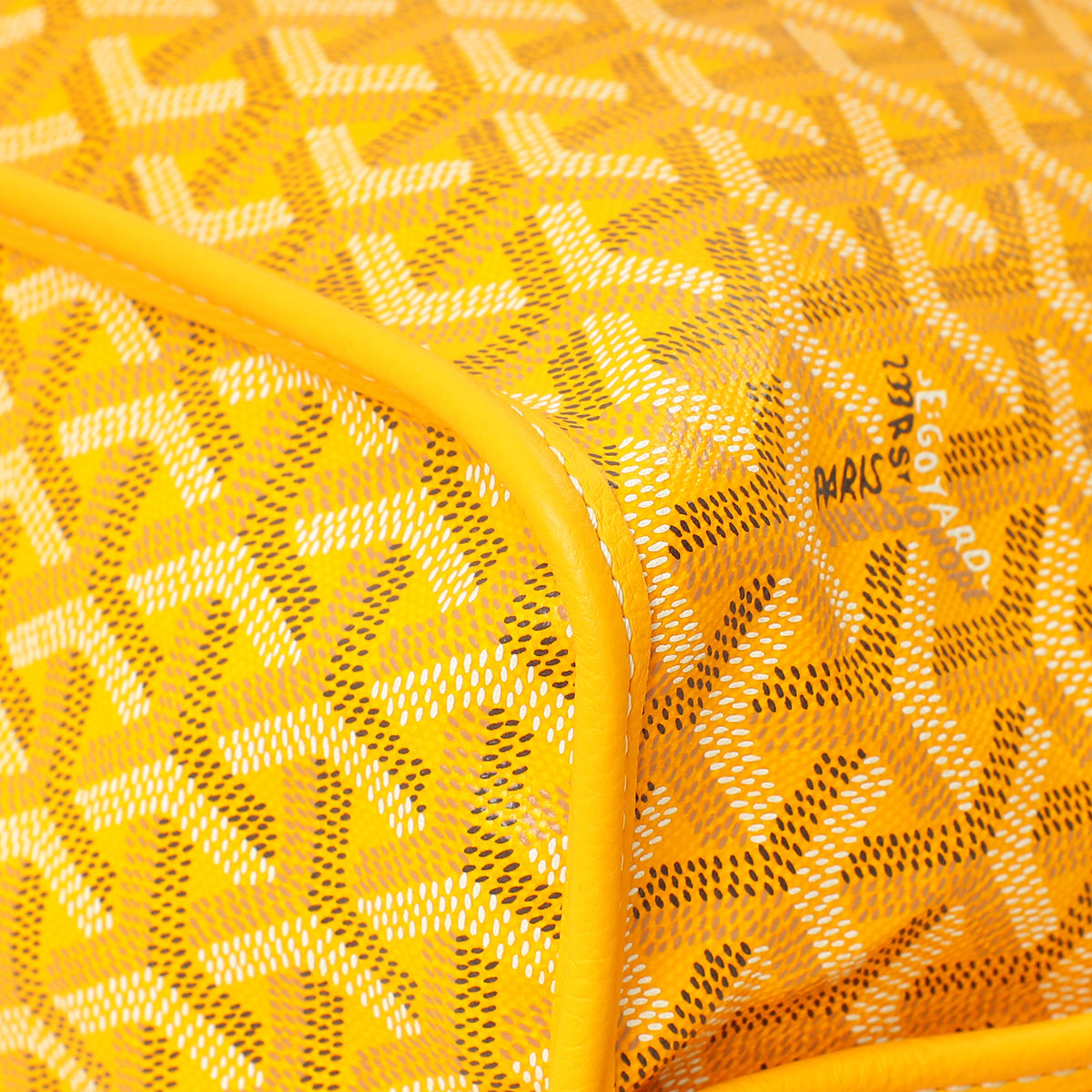 Goyard Yellow Goyardine Anjou Reversible PM Bag