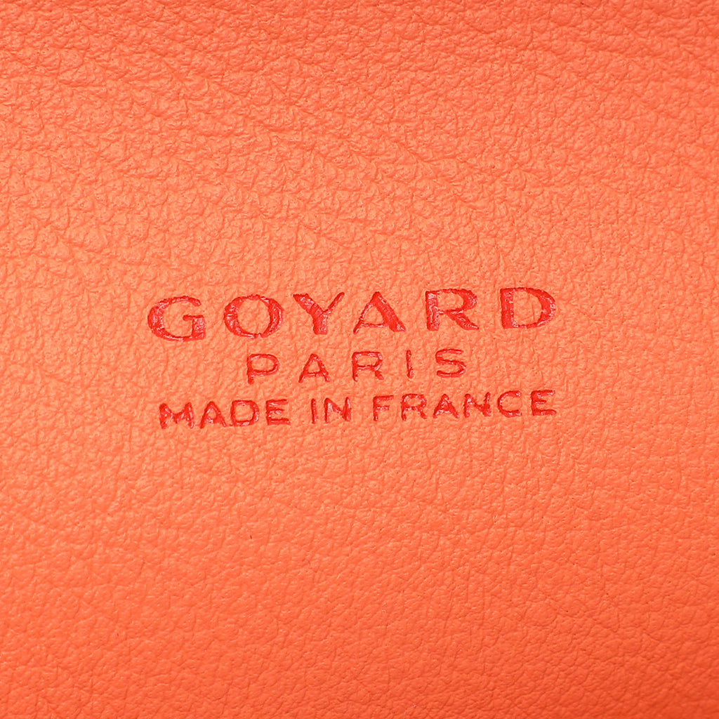 Goyardine Coral Ltd. Ed. Reversible Embroidered Seahorse Anjou PM Bag