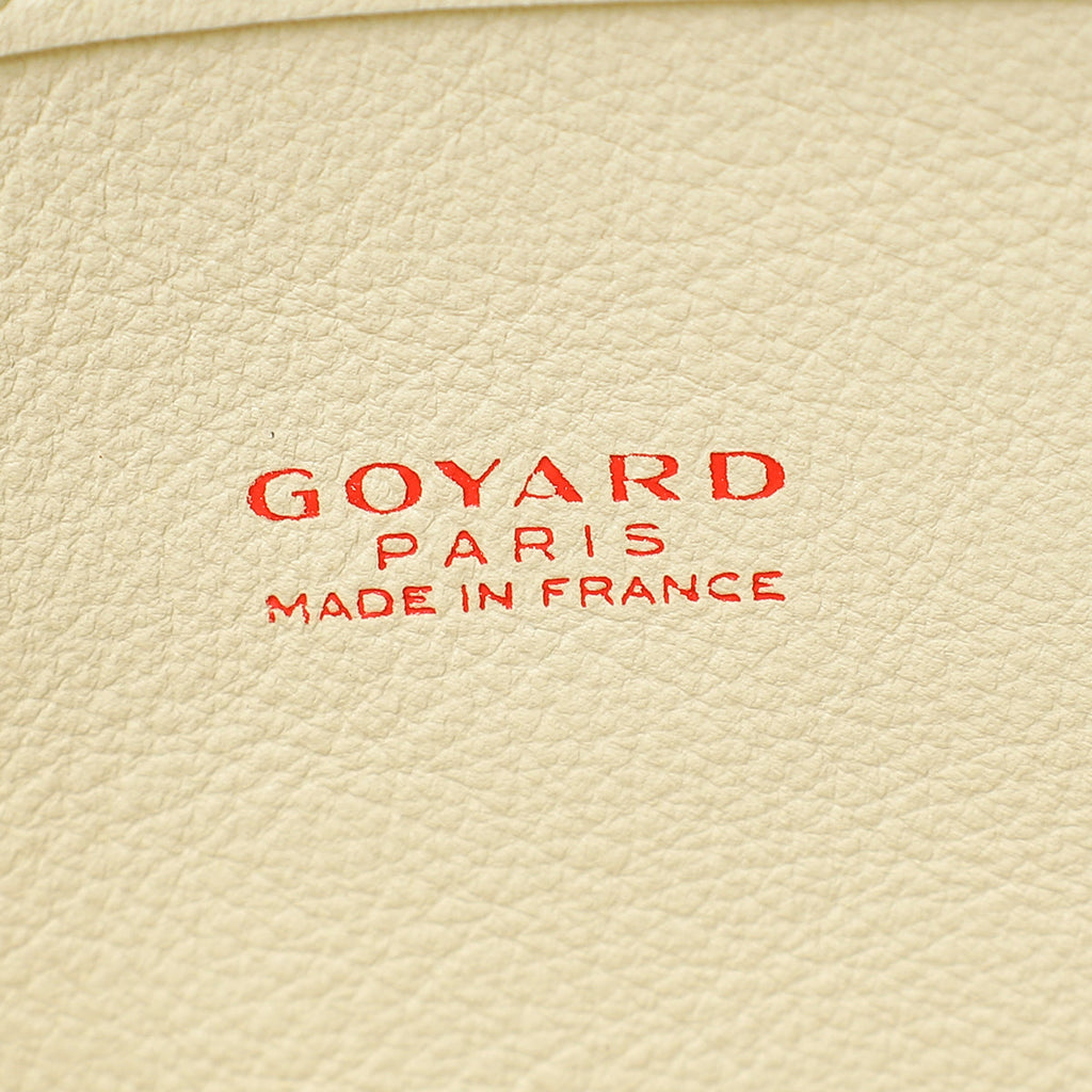 Goyardine Sand Ltd. Ed. Reversible Embroidered Seahorse Anjou PM Bag