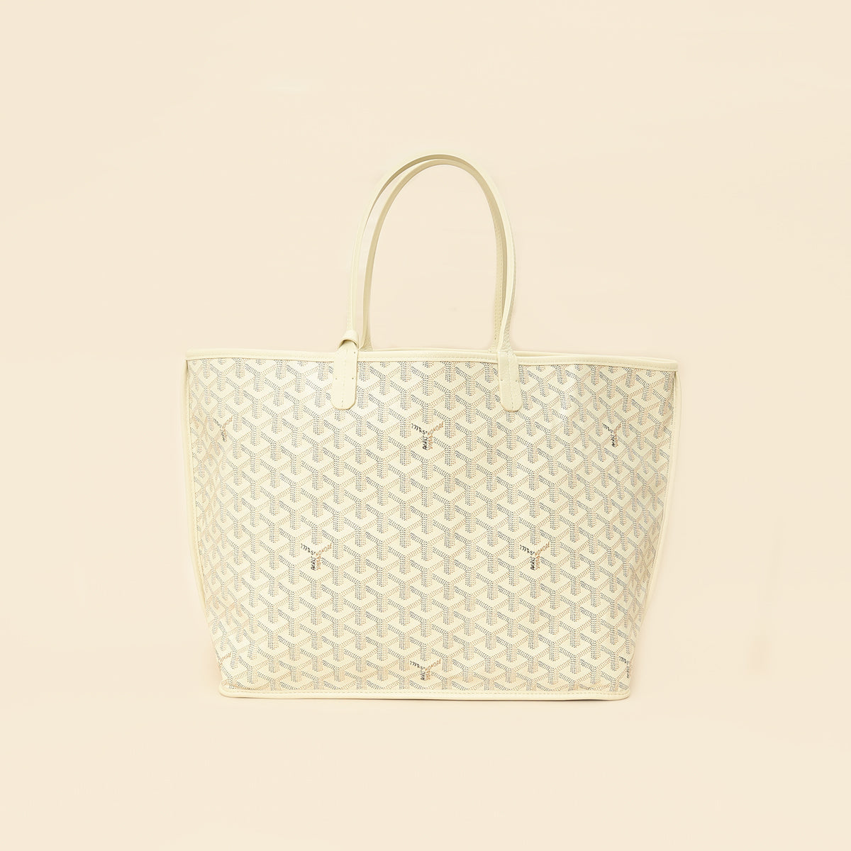 Goyardine Sand Ltd. Ed. Reversible Embroidered Seahorse Anjou PM Bag