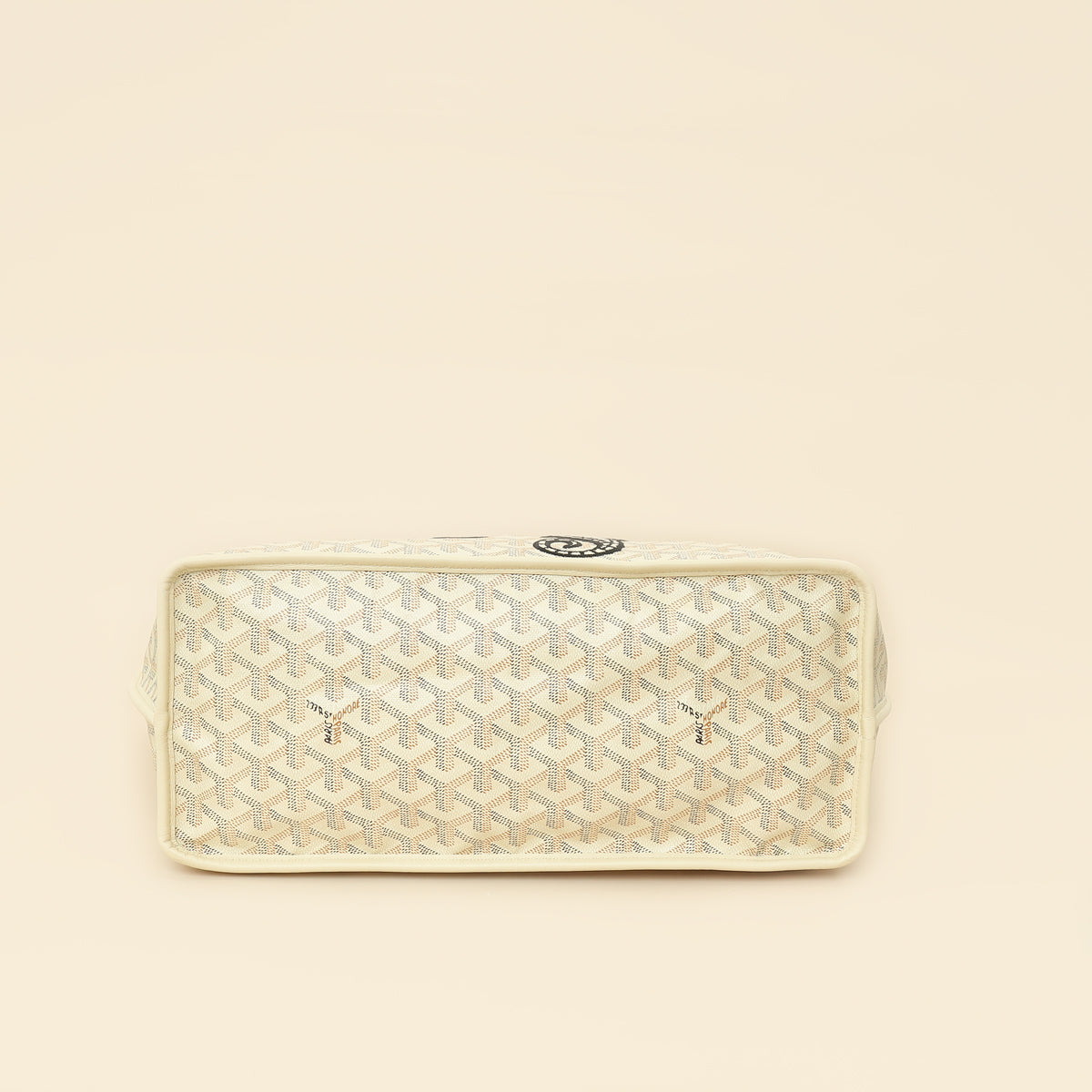 Goyardine Sand Ltd. Ed. Reversible Embroidered Seahorse Anjou PM Bag