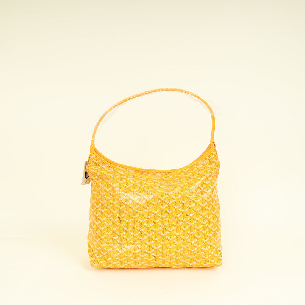 Goyard Yellow Goyardine Boheme PM Hobo Bag