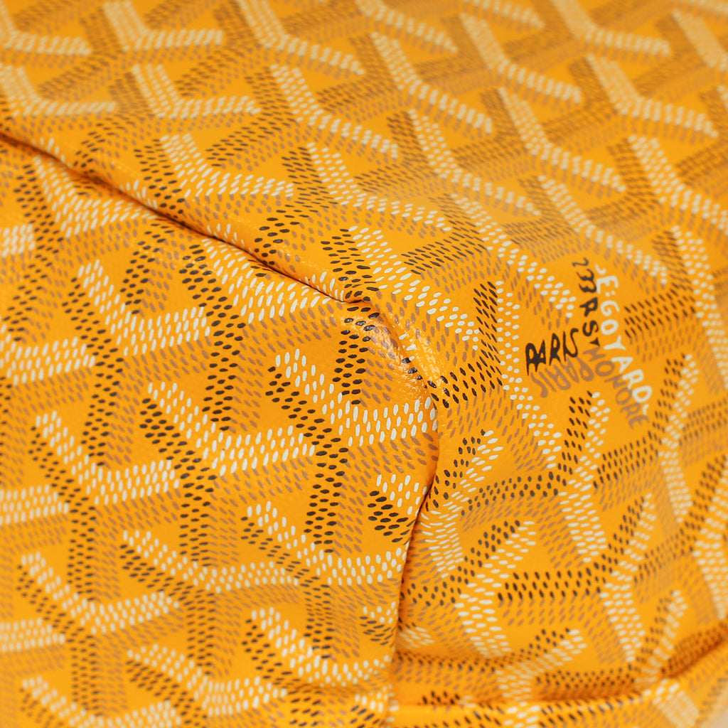 Goyard Yellow Goyardine Boheme PM Hobo Bag
