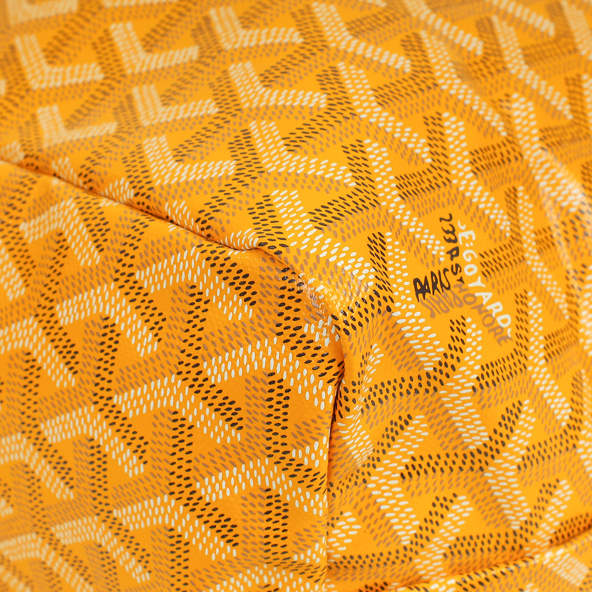 Goyard Yellow Goyardine Boheme PM Hobo Bag