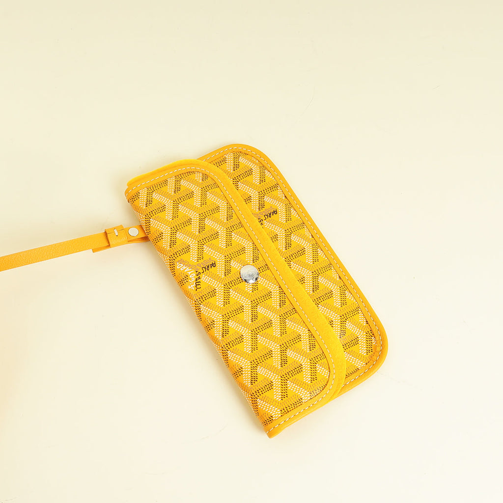 Goyard Yellow Goyardine Boheme PM Hobo Bag