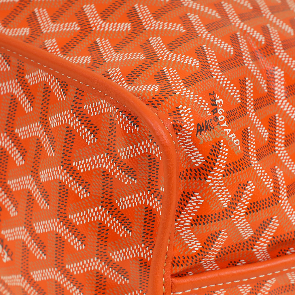 Goyard Orange Goyardine Anjou Reversible PM Bag