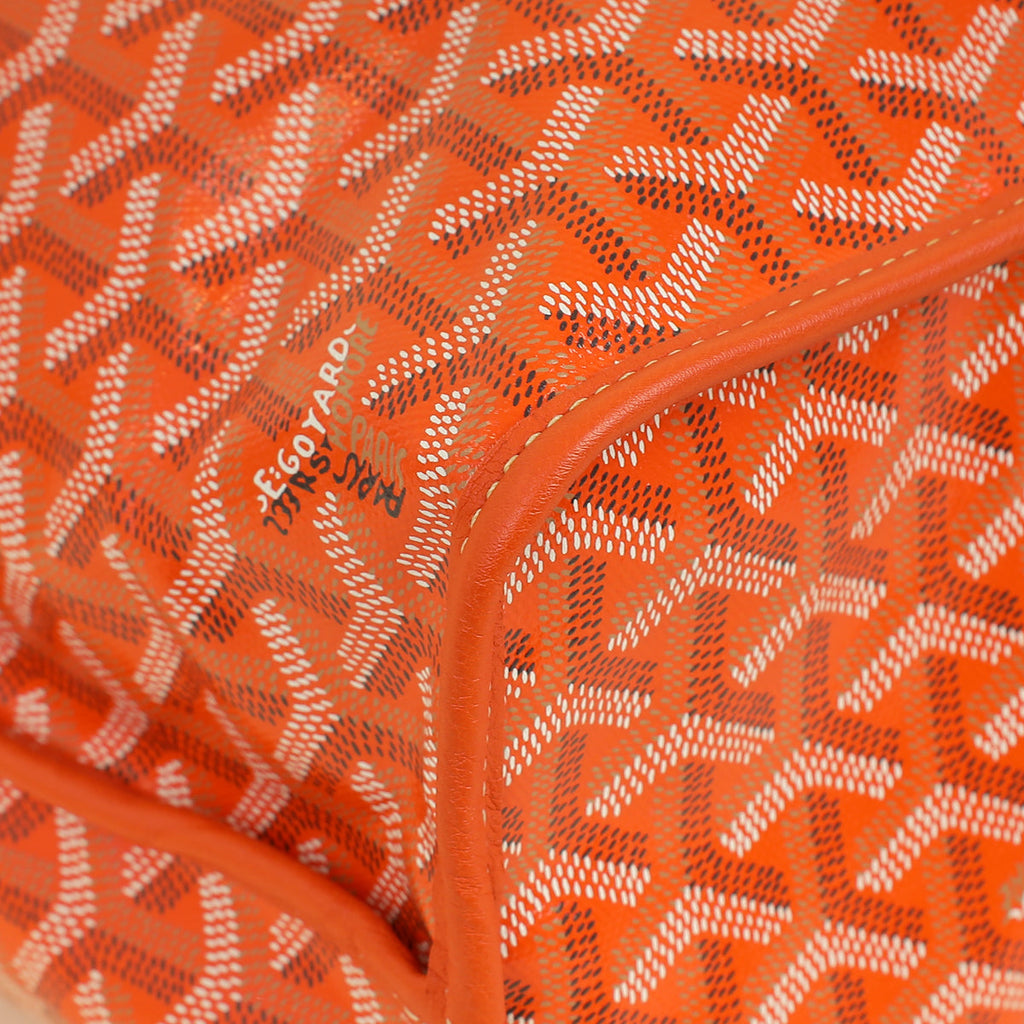Goyard Orange Goyardine Anjou Reversible PM Bag
